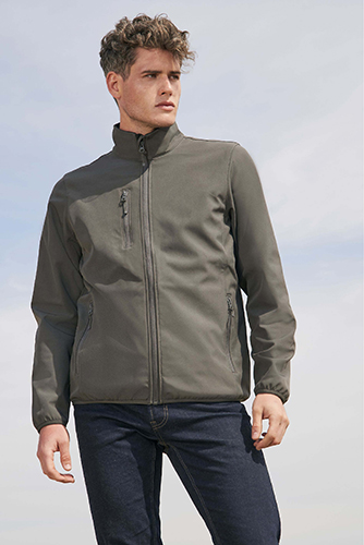 Veste homme zippée softshell personnalisée avec manches broder floquer cotte cot