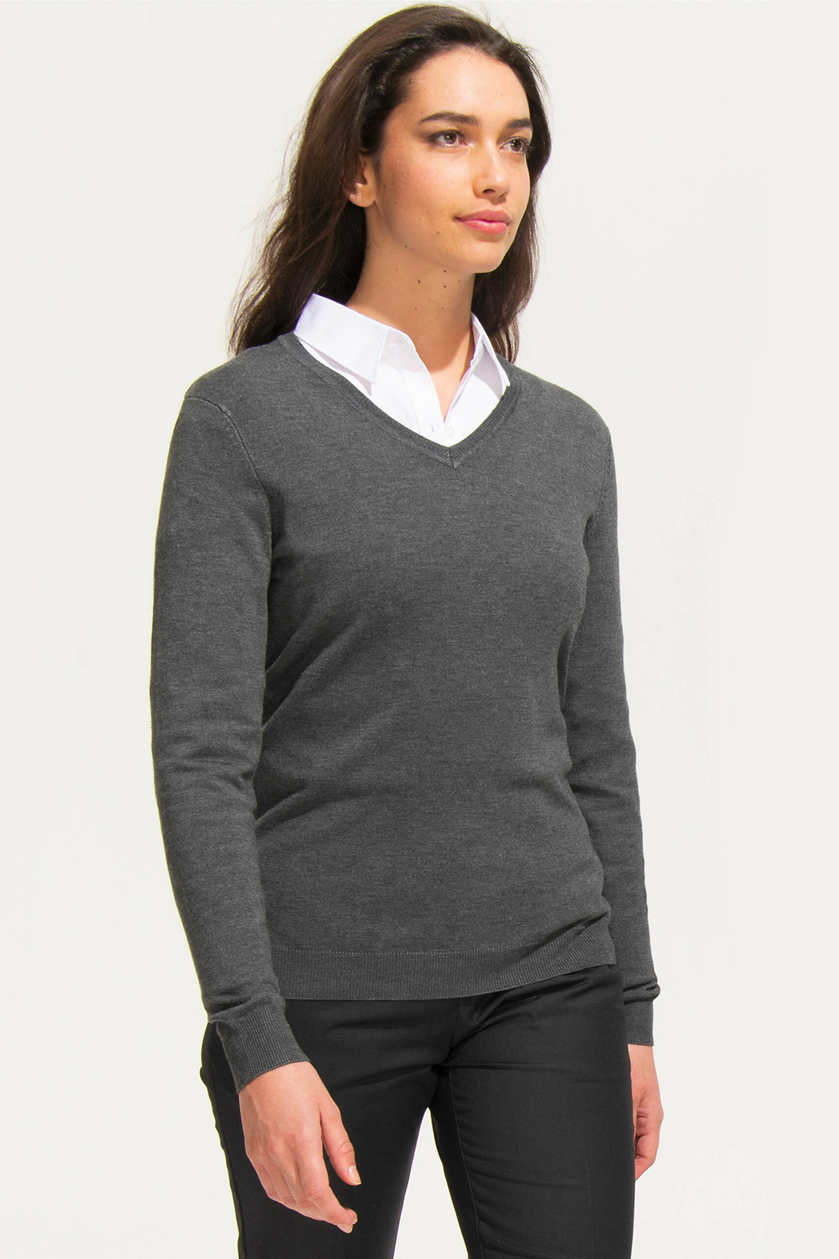 Pull col V femme brodé Cotte Cot - broderie personnalisée